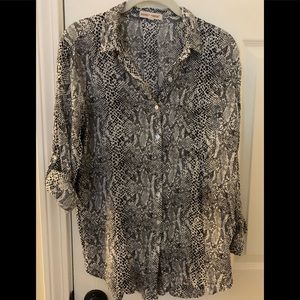 Black and white blouse